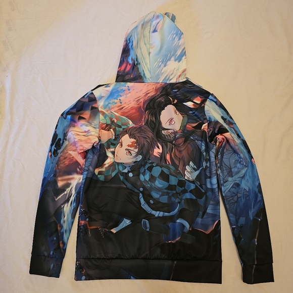Rare Demon Hunter Graphic Print Medium Sized Hoodie With Kangaroo Pockets - Picture 2 of 4